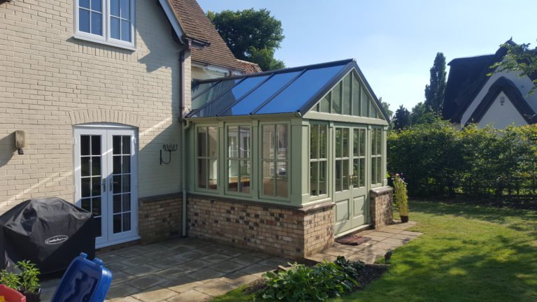 Grey New Roof on Conservatory